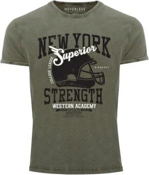 Neverless Print-Shirt Cooles Angesagtes Herren T-Shirt Vintage Shirt New York Football mit Print