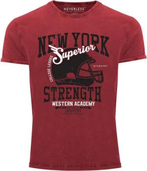 Neverless Print-Shirt Cooles Angesagtes Herren T-Shirt Vintage Shirt New York Football mit Print