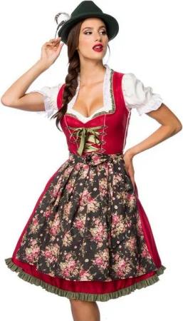 Dirndline Dirndl Verträumtes Dirndl mit Denim, 2-teiliges Set (Dirndl + Schürze)