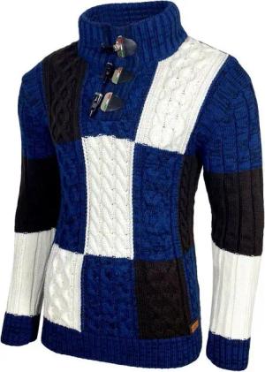 Baxboy Strickpullover Baxboy Herren Grobstrick Pullover Stehkragen Pulli B-51112