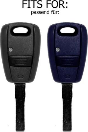 mt-key Schlüsseltasche Autoschlüssel Softcase Silikon Schutzhülle Rosa, für FIAT Panda Brava Bravo Punto Stilo 1 Tasten Funk Fernbedienung