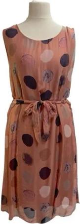 BZNA Sommerkleid Seidenkleid Sommer Dress Pünktchen Kleid elegant