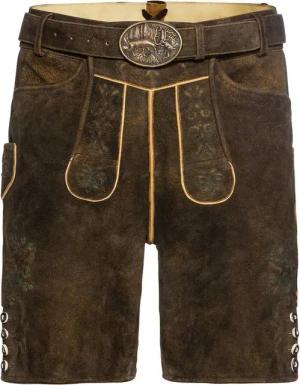 Almsach Trachtenlederhose Kurze Lederhose mit Gürtel