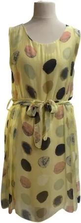 BZNA Sommerkleid Seidenkleid Sommer Dress Pünktchen Kleid elegant