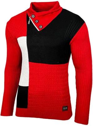Baxboy Strickpullover Baxboy Herren Feinstrick Pullover Stehkragen Pulli B-52213