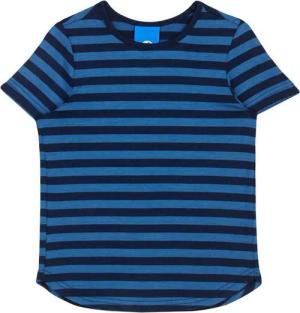 Finkid T-Shirt Finkid Maalari T-Shirt Real Teal/Navy gestreiftes kurzarm 100/110
