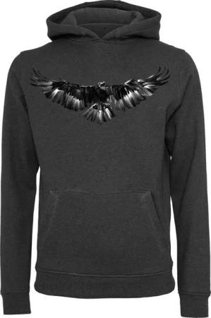 Baddery Kapuzenpullover Wikinger Hoodie: "Rabe" - Wikinger Vikings Pulli, hochwertiger Siebdruck