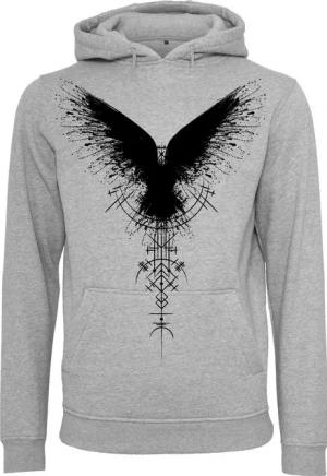 Baddery Kapuzenpullover Wikinger Hoodie: "Schattenrabe" - Wikinger Vikings Pulli, hochwertiger Siebdruck