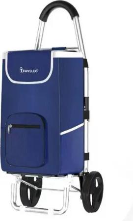 Cheffinger Einkaufstrolley 56L Einkauf Trolley Einkaufswagen Shopping Trolley Aluminium Stabil