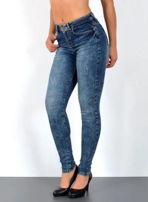 ESRA Skinny-fit-Jeans S800 Damen Jeanshose Skinny Leg High Waist Jeans Stretch