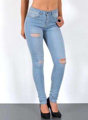 ESRA Skinny-fit-Jeans S800 Damen Jeanshose Skinny Leg High Waist Jeans Stretch