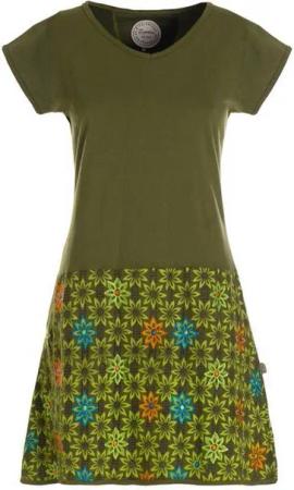 Vishes Tunikakleid Damen Sommerkleid Kurzarm Blumen-Kleid Tunika-Kleid T-Shirtkleid Boho, Goa, Guru Style