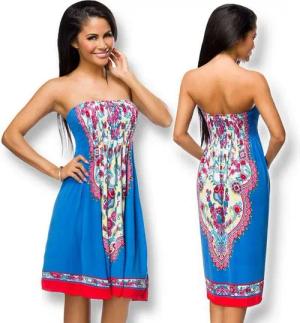 Atixo Strandkleid Bandeau-Kleid Minikleid Strandkleid Sommerkleid Bandeaukleid