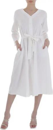 Ital-Design Sommerkleid Damen Freizeit Sommerkleid in Weiß