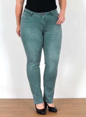ESRA Straight-Jeans Gerade Schnitt Jeans Damen Hose High Rise bis Große Größe High Waist Straight Fit Jeans Gerade Jeanshose Damen bis Übergröße