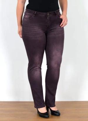 ESRA Straight-Jeans Gerade Schnitt Jeans Damen Hose High Rise bis Große Größe High Waist Straight Fit Jeans Gerade Jeanshose Damen bis Übergröße