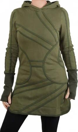 PUREWONDER Sweatkleid Kapuzenkleid Hoodiekleid dr39 Sweat