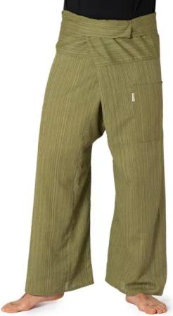 PANASIAM Wellnesshose Thai Fischerhose Lini bequeme Unisex Wickelhose aus Baumwolle als Yogahose Freizeithose Relaxhose loose fit