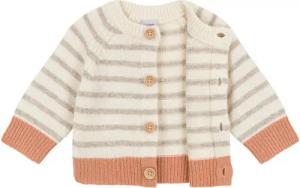 Petit Bateau Strickjacke Petit Bateau Baby Strickjacke beige weiß Streifen Muster