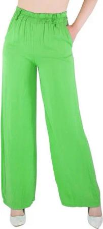 dy_mode Palazzohose Bequeme Damen Palazzohose Leichte Sommerhose Einfarbige Freizeithose