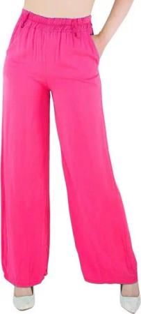 dy_mode Palazzohose Bequeme Damen Palazzohose Leichte Sommerhose Einfarbige Freizeithose