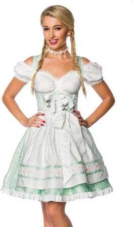 Dirndline Dirndl 2-tlg. Trachten Set: Pastell Dirndl mit Schürze in mint-grün