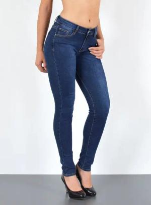ESRA Skinny-fit-Jeans Damen Jeans Skinny Hose High Waist Jeanshose Damen Skinny Jeans Hose Stretch Destroyed Jeans-Hose bis Übergröße