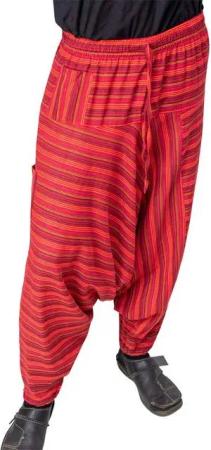 KUNST UND MAGIE Haremshose Bunt Unisex Aladin Haremshose Wellnesshose Wohlfühl Pluder Hose Yoga