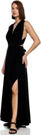 Worldclassca Abendkleid Worldclassca Abendkleid Partykleid Lang mit Schlitz Sommerkleid Maxikleid Cocktailkleid Wickelkleid Elegant Schulterfrei Ärmellos
