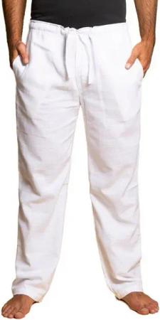 PANASIAM Wellnesshose Einfache Baumwoll-Bundhose T01 Wohlfühlhose ohne Reissverschluss Stoffhose mit Tunnelzug Unisex Sommerhose