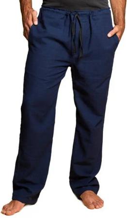 PANASIAM Wellnesshose Einfache Baumwoll-Bundhose T01 Wohlfühlhose ohne Reissverschluss Stoffhose mit Tunnelzug Unisex Sommerhose