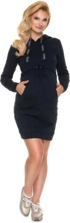 PeeKaBoo Umstandskleid Umstandskleid Stillkleid mit Kapuze und Kängurutaschen Langarm