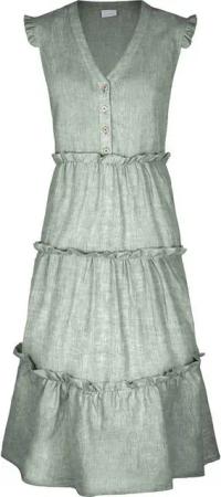 FELICITAS Maxikleid Maxi-Leinenkleid Klea