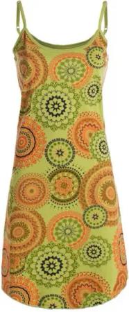 Vishes Minikleid Damen Sommer-Kleider Jersey-Kleid Mini-Kleid Spagettiträger-Kleid Goa, Guru, Hippie Style