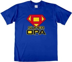 T-Shirt Total T-Shirt Blaues Super Opa Shirt