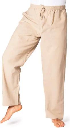 PANASIAM Wellnesshose Bundhose 'K' bequeme Unisex Stoffhose aus 100% Baumwolle für Damen und Herren Freizeithose mit Taschen Relaxhose bequeme Sommerhose