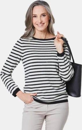 GOLDNER Strickpullover Kurzgröße: Kaschmirpullover mit U-Boot Ausschnitt