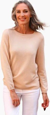 GOLDNER Strickpullover Kaschmirpullover mit U-Boot Ausschnitt