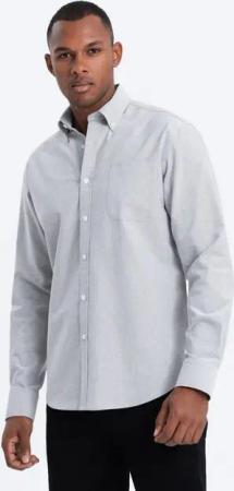 OMBRE Langarmhemd Herrenhemd aus Oxford Regular Fit