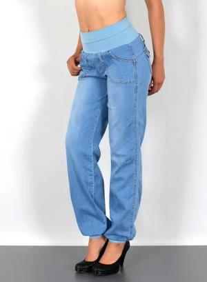 ESRA Pumphose Damen Jeanshose Pumphose hohe Leibhöhe Baggy Jeans High Waist J132 Damen Jeans Haremshose High Waist Damen Pumphose Boyfriend Jeans Baggy