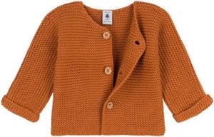 Petit Bateau Strickjacke Petit Bateau Baby Strickjacke cardigan braun Krausstrick