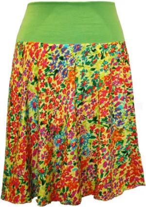 dunkle design Jerseyrock A-Linie Geblümt 52cm Sommerrock elastischer Bund