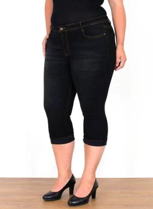 ESRA Caprijeans Capri Jeans Damen High Waist 3/4 Hose Stretch kurze Jeans Damen Sommer Damen Capri Jeans Stretch Jeans High Waist Damen 3/4 Jeans Kurz Damen