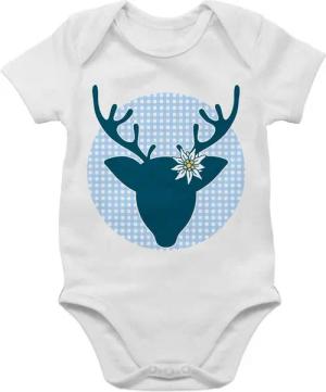 Shirtracer Shirtbody Hirsch Reh Hirschgeweih Mode für Oktoberfest Baby Outfit