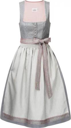 Nübler Dirndl Dirndl lang Ellen in Silber von Nübler