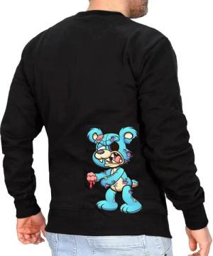 RMK Rundhalspullover Herren Pullover Langarmshirt Sweatshirt Pulli mit Cartoon Motiv