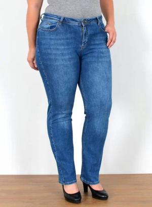 ESRA Straight-Jeans Straight Fit Jeans High Waist Damen Hose Gerade Schnitt, FG3 High Waist Jeans Damen Straight Hose Stretch Jeans bis Übergröße