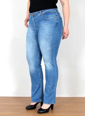ESRA Straight-Jeans Straight Fit Jeans High Waist Damen Hose Gerade Schnitt, FG3 High Waist Jeans Damen Straight Hose Stretch Jeans bis Übergröße