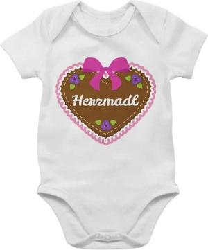 Shirtracer Shirtbody Herzmadl mit Lebkuchenherz Mode für Oktoberfest Baby Outfit