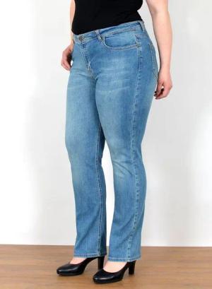 ESRA Straight-Jeans FG4 Straight Jeans Damen High Waist Jeans Stretch Übergröße Plus Size